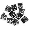 A ABSOPRO Automobile Cruscotto blocceggio Clip 14x14.5mm Metallo Nero(10Set)