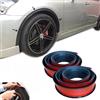 Inscrip 1,5 m*4,5 cm Parafanghi universali, allungamento del parafango dell'auto, forma a fiocco, sopracciglia per pneumatici auto, nastro adesivo sporgente per protezione e decorazione dell'auto, 2