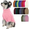 IECOii Maglione per cani, maglione per cani giovani di taglia media, maglione natalizio per animali domestici, maglione lavorato a maglia per le feste, capi caldi a collo alto per bulldog