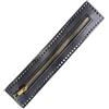 Whakano 2 pezzi zip in pelle PU per cucire, cerniere lampo 27cm x 5,5cm, zip di ricambio, accessori per borse all'uncinetto, zip per borse, borsette, borse all'uncinetto, progetti fai da te, nero