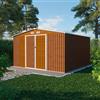 Parama Casetta da giardino in acciaio zincato effetto legno 3,62x3,62xh2,17m - 180kg - 13,1 metri quadri
