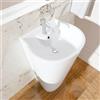Parama Lavabo freestanding 54x48 cm in ceramica bianco lucido | Bering