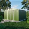 Parama Casetta da giardino in acciaio zincato verde 3,62x3,62xh2,17m - 180kg - 13,1 metri quadri