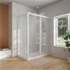 Parama Box doccia angolare 80x150cm scorrevole profili pvc e pannello acrilico stampato 1,8mm h190