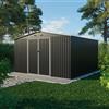 Parama Casetta da giardino in acciaio zincato nero 3,62x3,62xh2,17m - 180kg - 13,1 metri quadri
