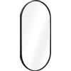 Navaris Specchio Ovale da Parete Nero - Specchio da Parete con Cornice Nera Antiruggine - Specchio Decorativo Ingresso Moderno Bagno - 75 x 38 x 3 cm