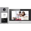 HIKVISION Kit videocitofono IP Hikvision DS-KIS604-P(C) - 1 pulsante, monitor da 7", WiFi, PoE, lettore Mifare, videocitofono