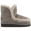 Mou Stivali Eschimesi in pelle scamosciata, grigio con cuciture decorative in crema, suola antiscivolo, design Moccasin, grigio, 41 EU