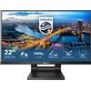 Philips Monitor 21.5" Full HD LED Touch Capacitivo Nero