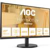 AOC Monitor 27" 4K Ultra HD LCD Nero con HDR e tecnologia flicker-free