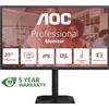 AOC Monitor 27" Full HD LED Nero 1920x1080 4ms IPS Altoparlanti Integrati