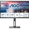 AOC Monitor 27" 2K Quad HD LED Nero con Supporto e Altoparlanti