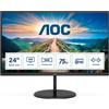 AOC Monitor LED 23.8" 2K Ultra HD 75hz Nero con HDMI