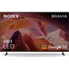 Sony TV 4K Ultra HD 75" FWD-75X80L Wi-Fi Nero con HDR e Dolby Atmos