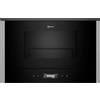 NEFF NL4GR31N1 - Microonde da incasso N70, forno a microonde integrato con grill, 40 x 60 cm, display TFT Full Touch, programmi automatici, Easy Clean, illuminazione interna a LED, in acciaio inox