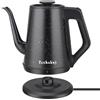 Tuehakny Bollitore Elettrico Collo d'Oca 1.0L, 1000W Riscaldamento in 3 Min, Acciaio Inossidabile, per Ufficio/Viaggio/Cucina, Spegnimento Automatico, Design Stella Nera, BPA-Free