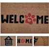 KOKO DOORMATS Zerbino Ingresso casa - Tappeto divertenti in fibra di cocco e base antiscivolo da PVC, da esterno e interno con misure 40x60cm (Home)