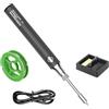 WANGCL Kit saldatore USB 8 W, strumenti di saldatura con temperatura regolabile da 330 a 450 ℃ Saldatore elettrico senza fili per saldatura e riparazione (grigio)