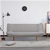EVERGREENWEB MATERASSI & BEDS EVERGREENWEB - Divano Letto Clic Clac | Divano Letto 3 posti Salvaspazio, Stile Scandinavo, Design moderno | Imbottito Piedini Letto a Scomparsa | Piedi Legno | Sofla (Grigio)