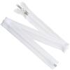 Aerzetix - Set di 6 Cerniere Lampo a Spirale N°5 60cm separabili con cursore Decorativo | in Metallo Nylon Poliestere | Colore Bianco | Cucito Artigianato creazione Abbigliamento