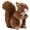 Keycraft Living Nature Grande Scoiattolo, Peluche di Scoiattolo Morbido e Realistico, Peluche Naturli Eco-Friendly, 17cm