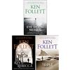 Pan ltd Set di 3 libri della collezione Ken Follett (la cruna dell'ago, la chiave di Rebecca, triplo)