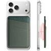 VULKIT Portafoglio Magsafe compatibile con Serie iPhone 15/14/13/12, porta carte RFID in lycra elastica con magnete MagSafe