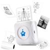 vretti TP2-Y Mini Stampante Termica Tascabile Bluetooth Compatibile con Android e iOS con 1 Rotolo di Etichette per iPhone, Lista di Lavoro, Note, Foto, Fai da Te