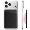 VULKIT Portafoglio Magsafe compatibile con Serie iPhone 15/14/13/12, porta carte RFID in lycra elastica con magnete MagSafe