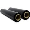 Sidi Global Market Pellicola nera per imballaggio, pellicola nera opaca, carta film, rotolo di plastica protettiva per mobili, scatole trasloco, copertura in plastica 50 cm x 300 m estensibile - SIDI (2 pezzi, nero)