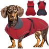 Hjyokuso Cappotto Cane, Bassotto Cappotto, Cappottino Cane Invernale Con Fodera In Morbido Pile, Vestiti Per Cani Con Striscia Riflettente e Foro Per Guinzaglio, Giubbotto Cane Bassotto - XS