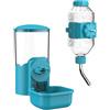 Kassiva Distributore automatico di cibo e acqua per animali domestici, stazione di alimentazione automatica a gravità per cuccioli, gattini, conigli, porcellini d'India, cincillà, furetti, ricci (Blu)