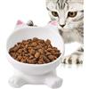 Generico Ciotole per Gatti | Ciotola per Cibo per Gatti con Bordi Rialzati a di Orecchie - Ciotola Antiscivolo per Animali Domestici in Ceramica per Taglia Piccola Media e Grande