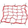 POFET 12 x 12 5 pezzi Rete di carico per moto Rete di carico pesante per moto Estende 6 ganci di ferro regolabili - Rosso