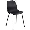 milani home MilaniHome.it - Sedia Per Sala Da Pranzo In Plastica Polipropilene Alta Resistenza Qualità Di Design Moderno Stile Minimalista Da Cucina, Cm 46x54x84 H
