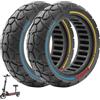 VOLOHAS 10×3 Pneumatici pieni da 10 pollici 255x80 80/65-6.5 Pneumatici di ricambio La larghezza della fessura è di 53,5 mm, adatta per ruote con una larghezza di 51-54 mm (Colorato 2 pezzi)