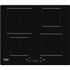 Hotpoint Ariston HQ 0930S NE - Piano Cottura Induzione Elettrico, Piastra Induzione 4 Zone Di Cottura 9 Livelli Di Potenza Più Booster. My Menu, Sicurezza Bambini. 5,4 x 59 x 51 cm