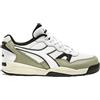 DIADORA Scarpe Casual Uomo Winner SL Sneakers Bianco off-White Dettagli Verde Prato Ecopelle e Pelle Scamosciata (Numeric_42)