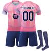 Generico Barcellona Maglia da Calcio per Bambini, Maglie da Calcio per Ragazzi, Magliette Pantaloncini e Calzettoni Personalizzata con Il Tuo Nome e Numero