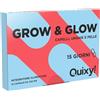 Quixy Grow & Glow - Integratore Capelli, Pelle, Unghie con Biotina, Zinco, Vitamine e Rame - Supporto nei Cambi di Stagione e Periodi di Stress - 15 Capsule Made in Italy