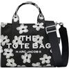 MARC JACOBS The Small Tote, Borsa Donna, Nero E Bianco, 1x1x1