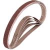 QUARKZMAN 10mm x 533mm Nastri Abrasivi, 5Pz 60 Grana Carta Vetrata per Levigatrice Ossido di Allumina Per Lavorazione Legno, Lucidatura Metalli, Affilatura Coltelli