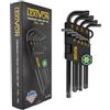 LEXIVON Set di 9 chiavi Torx a stella di alta qualità, a forma di L, con braccio lungo, misure da T10 a T50, in lega di acciaio S2 di grado industriale (LX-130T)