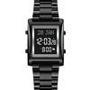 lvifloae 1815 orologio digitale musulmano per la preghiera Qibla Compass Hijri Calendario Quran Bookmark Selezione Città Funzione Data Alarmarna Retroilluminazione 30M Men Azan (Nero)