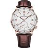 PAGRNE DESIGN Pagani Design 1790 - Orologio da polso da uomo, 42 mm, orologio meccanico automatico, impermeabile da 100 m, cinturino in pelle con quadrante grande, facile da leggere(Rose Gold Weiße)