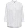 ONLY Onlnew Lina Grace LS EMB Shirt Noos Wvn Camicia a Maniche Lunghe con Chiusura a Bottoni, Bianco, M Donna