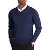 COOFANDY Maglioncino Uomo da Maglia Maglione Scollo a V Pullover Invernale Maglia Manica Lunga Elegante Sweater Nero XXL
