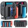 FASTSNAIL [Compatibile con Switch 1/2] FASTSNAIL 9-in-1 Dual-Direction Controller Magnetico Caricabatterie per Nintendo Switch 2 2025 e Controller Originale e OLED, Dock di Ricarica Veloce per Switch 2