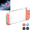 LICHIFIT Custodia protettiva per Nintendo Switch 2 2025, guscio diviso, skin, custodia con maniglie per Joy-Con 2 L&R, retro trasparente in PC per console, telaio, 4 tappi per joystick