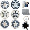 Xinpinzhou Punch Needle Sottobicchieri Kit Principianti Adulti, 6 Tartaruga